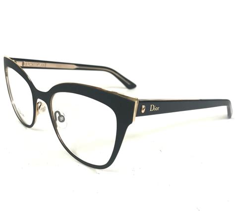 Christian Dior Eyeglasses Frames Montaigne n11 IEB Black Gold 